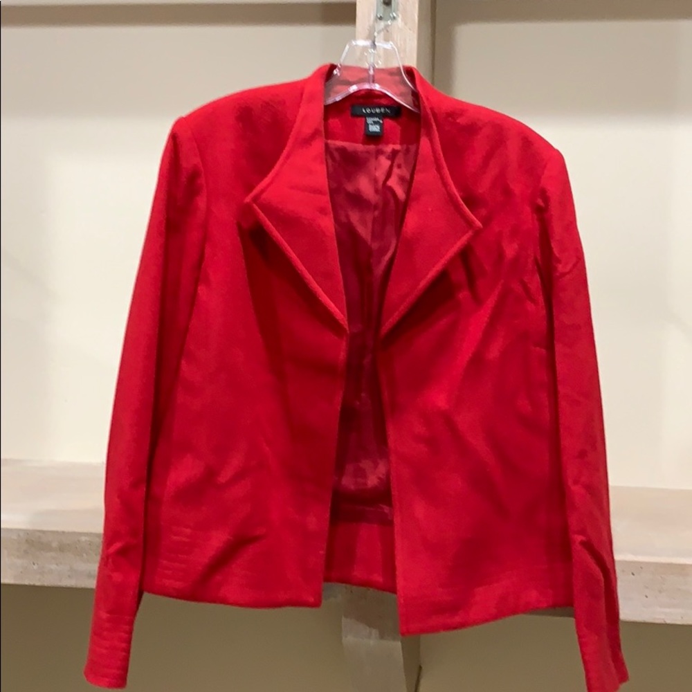 Louben Red Holiday Cocktail Blazer